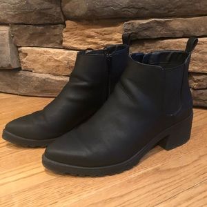 Black Leather Booties